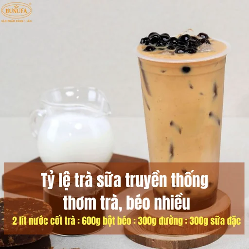 tỷ lệ pha trà sữa truyền thống
