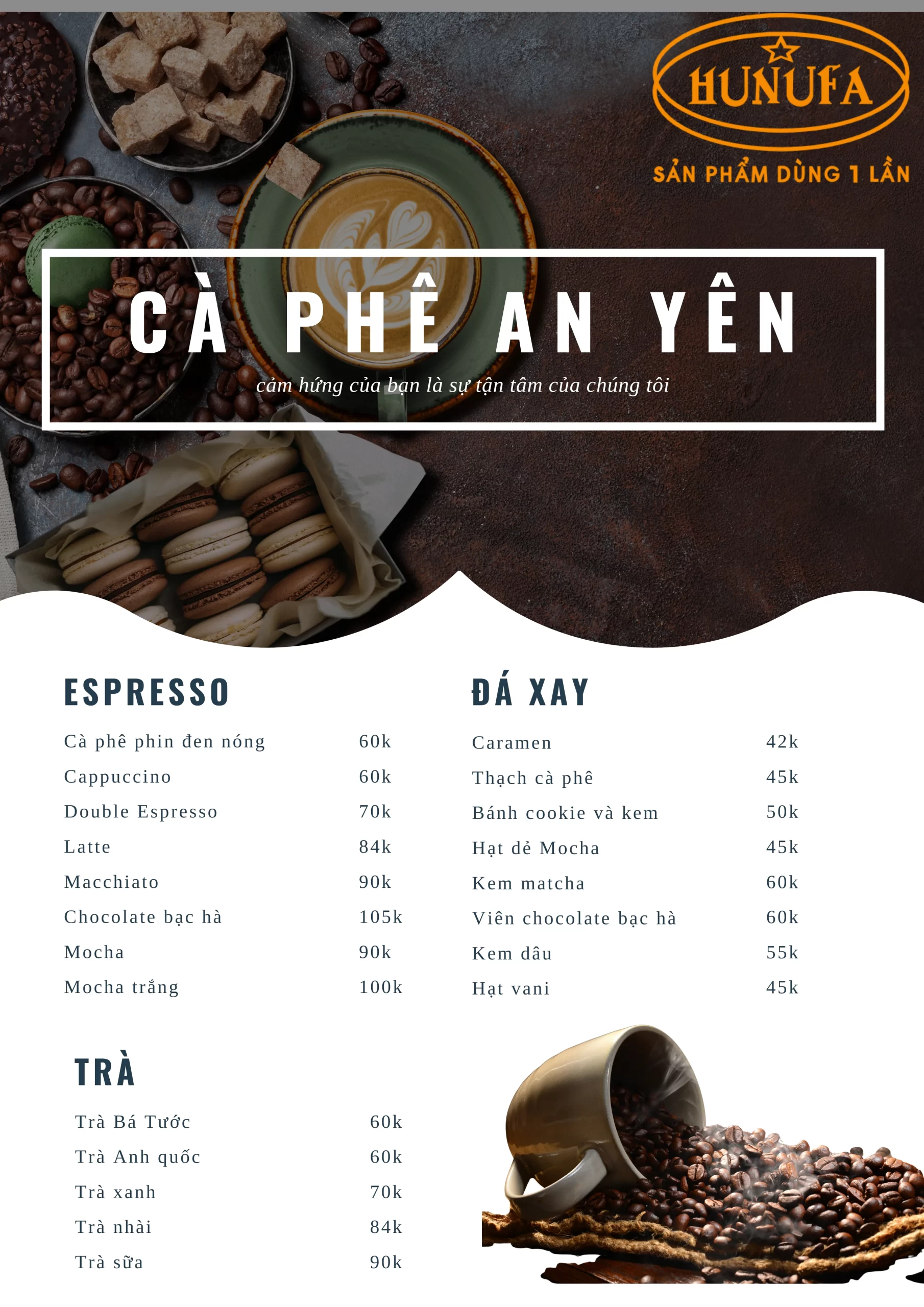 Menu đồ uống