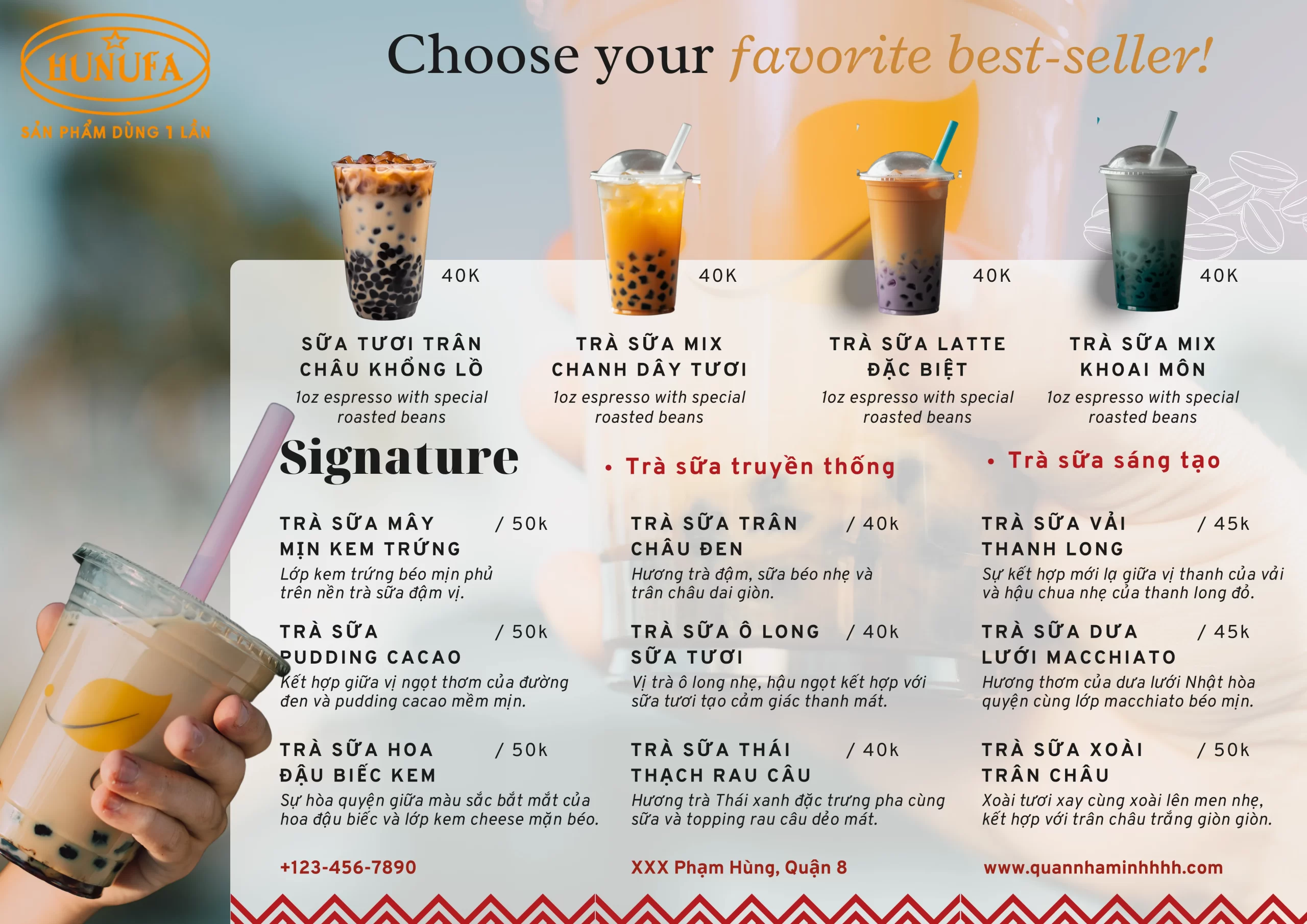 Menu đồ uống