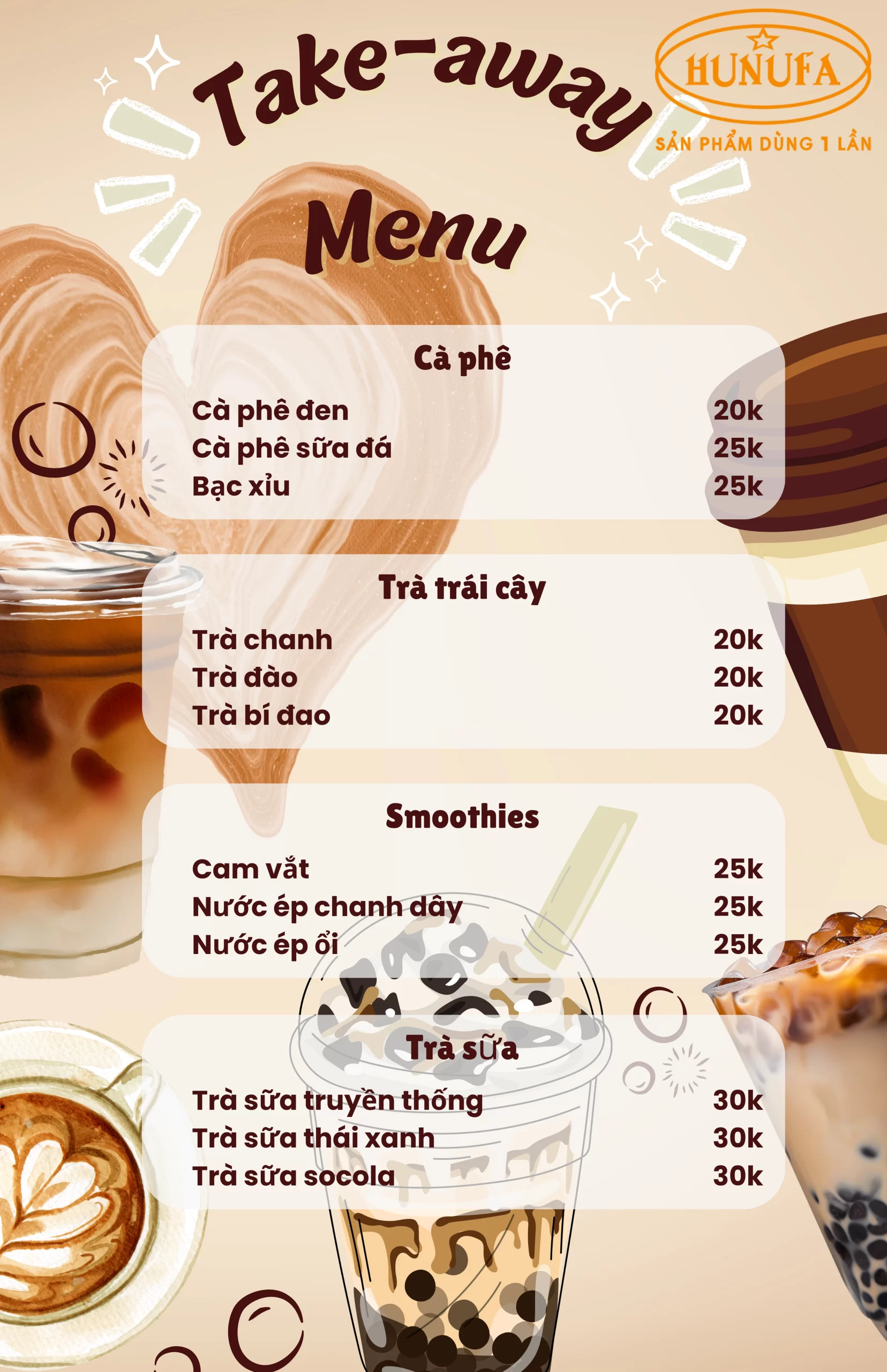 Menu đồ uống