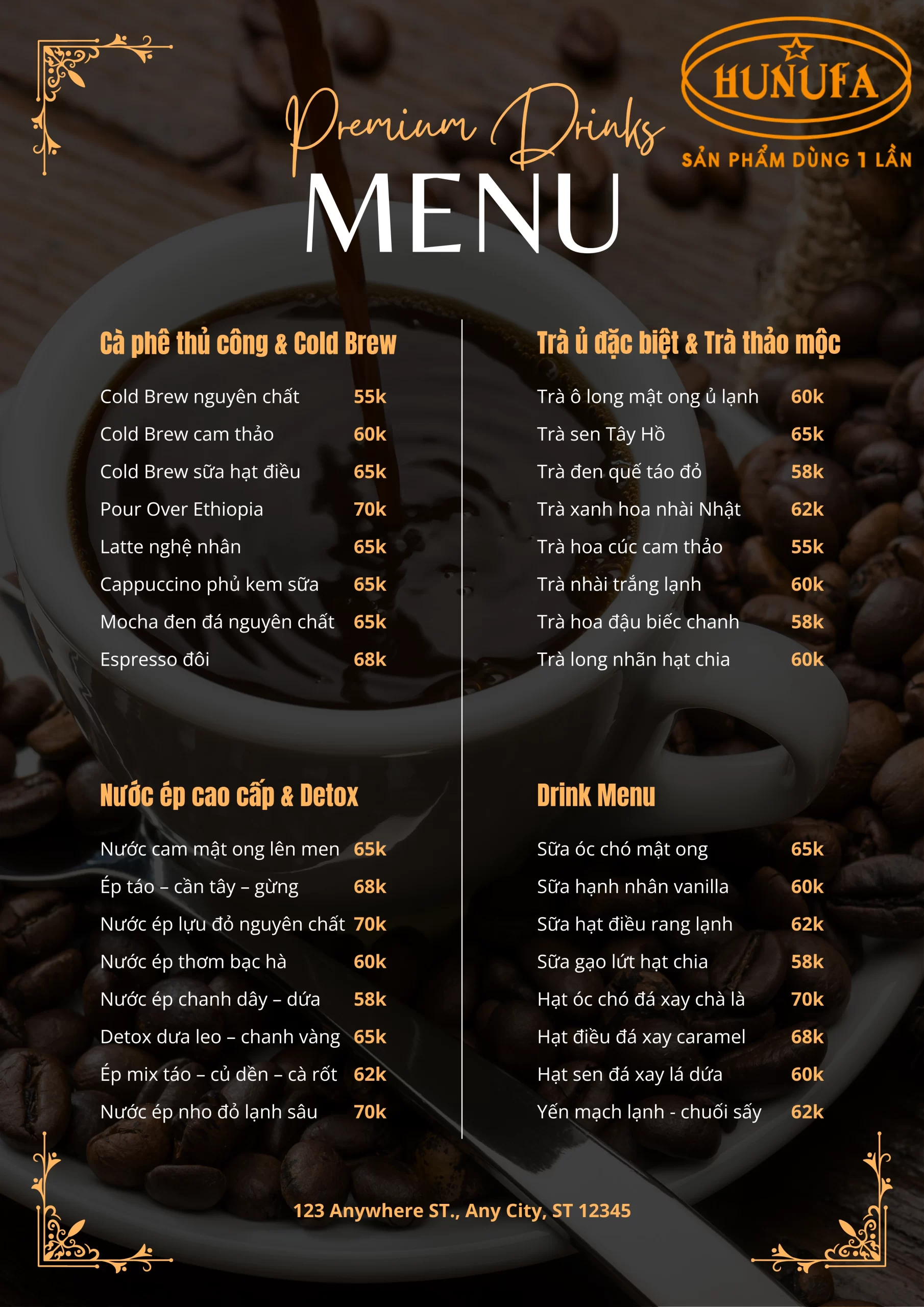 Menu đồ uống