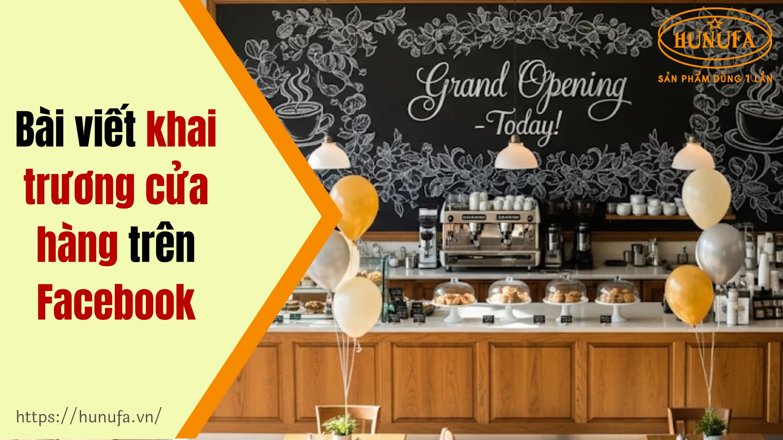 Bài viết khai trương cửa hàng trên Facebook
