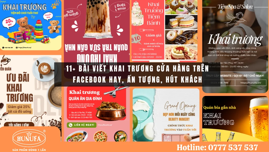 Bài viết khai trương cửa hàng trên Facebook