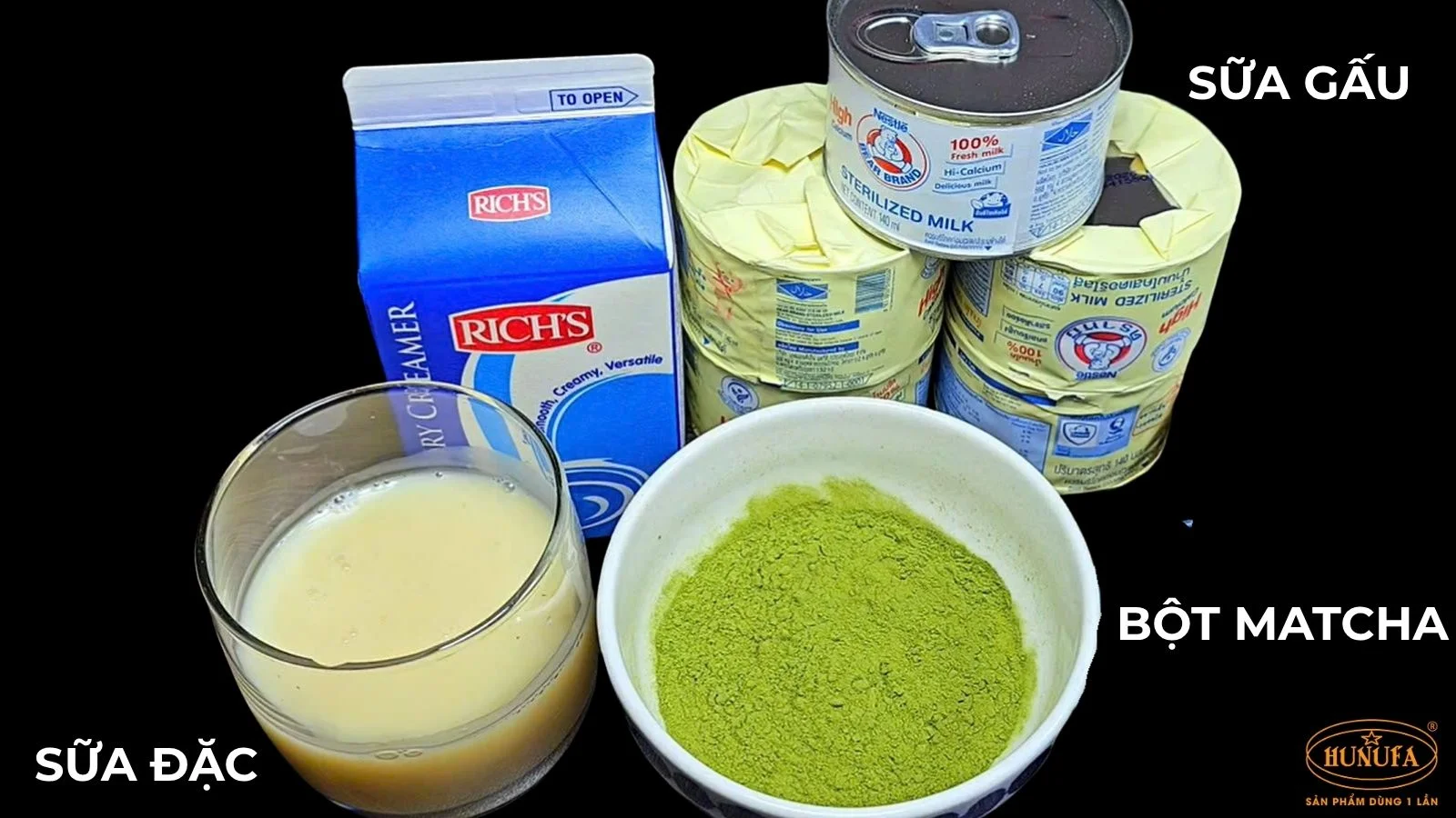 công thức làm matcha sữa gấu