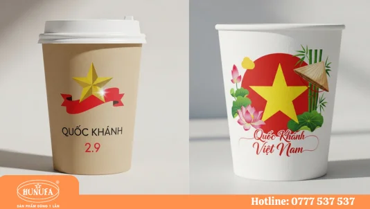 Tổng hợp 30+ mẫu ly giấy 2/9 đẹp cho dịp lễ Quốc Khánh