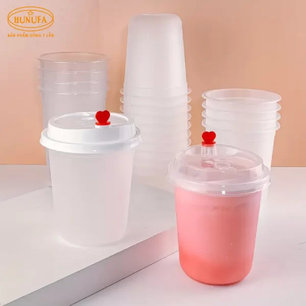 Ly nhựa đáy bầu (Chữ U) nắp tim