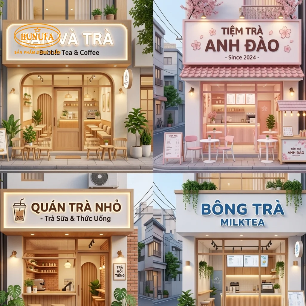 50+ mẫu quán trà sữa nhỏ đẹp, đơn giản, tối ưu không gian