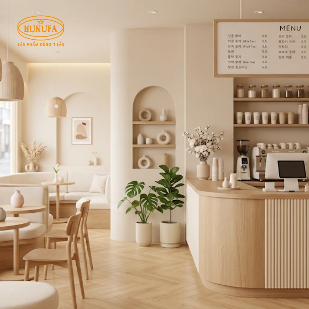 mẫu thiết kế quán trà sữa nhỏ