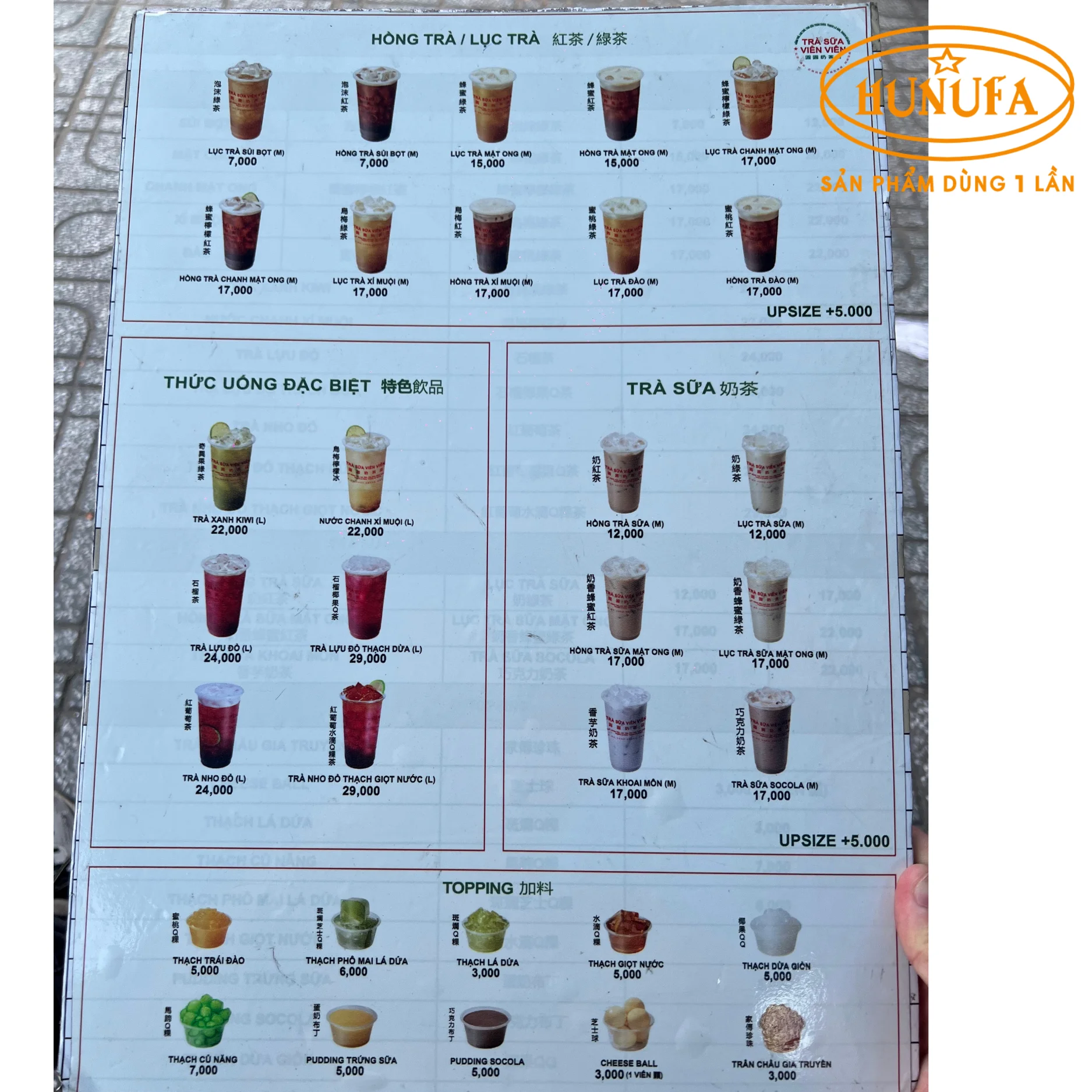 Menu Trà Sữa Viên Viên