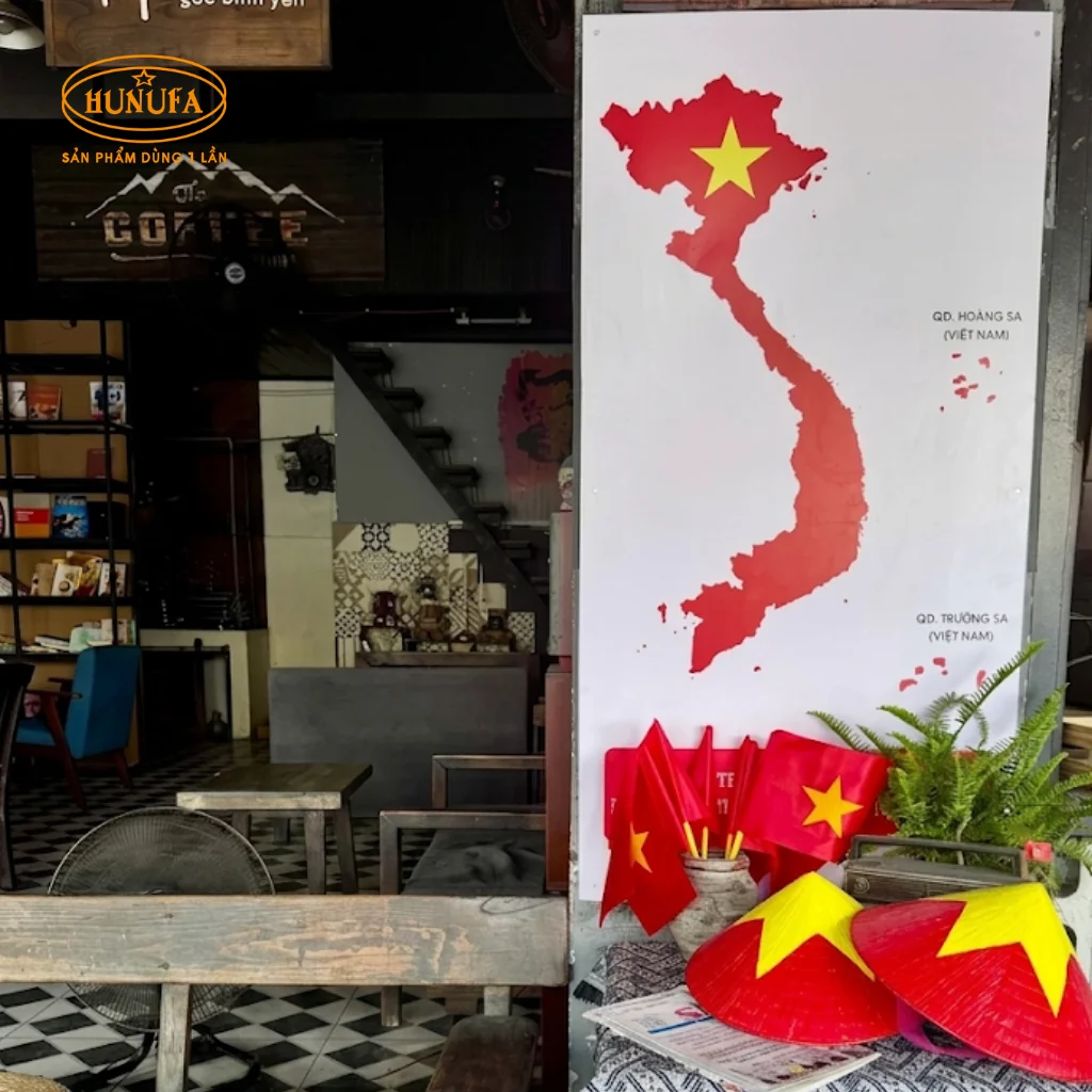 Quán cafe check-in trang trí đẹp dịp lễ Quốc Khánh 2/9