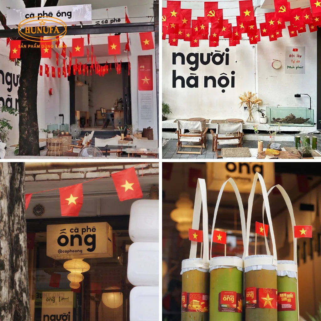 Quán cafe check-in trang trí đẹp dịp lễ Quốc Khánh 2/9