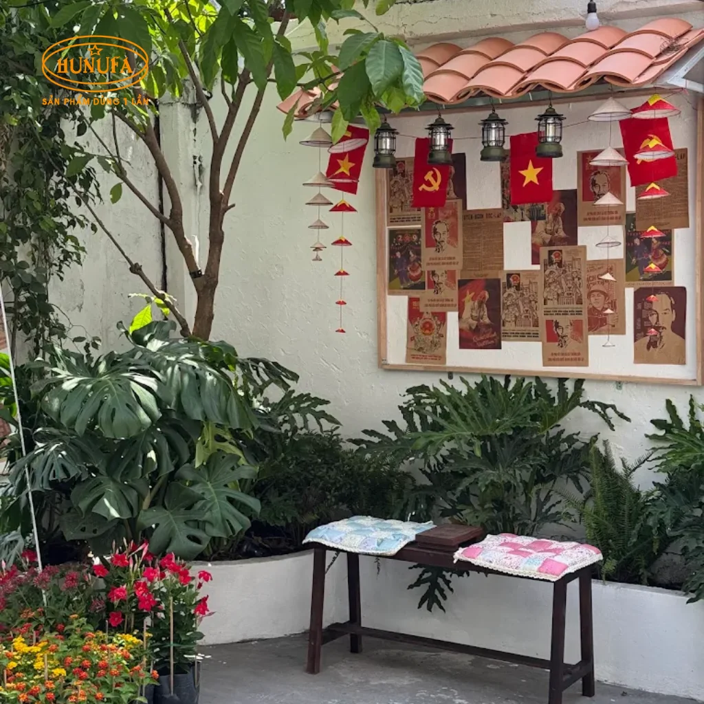 Quán cafe check-in trang trí đẹp dịp lễ Quốc Khánh 2/9