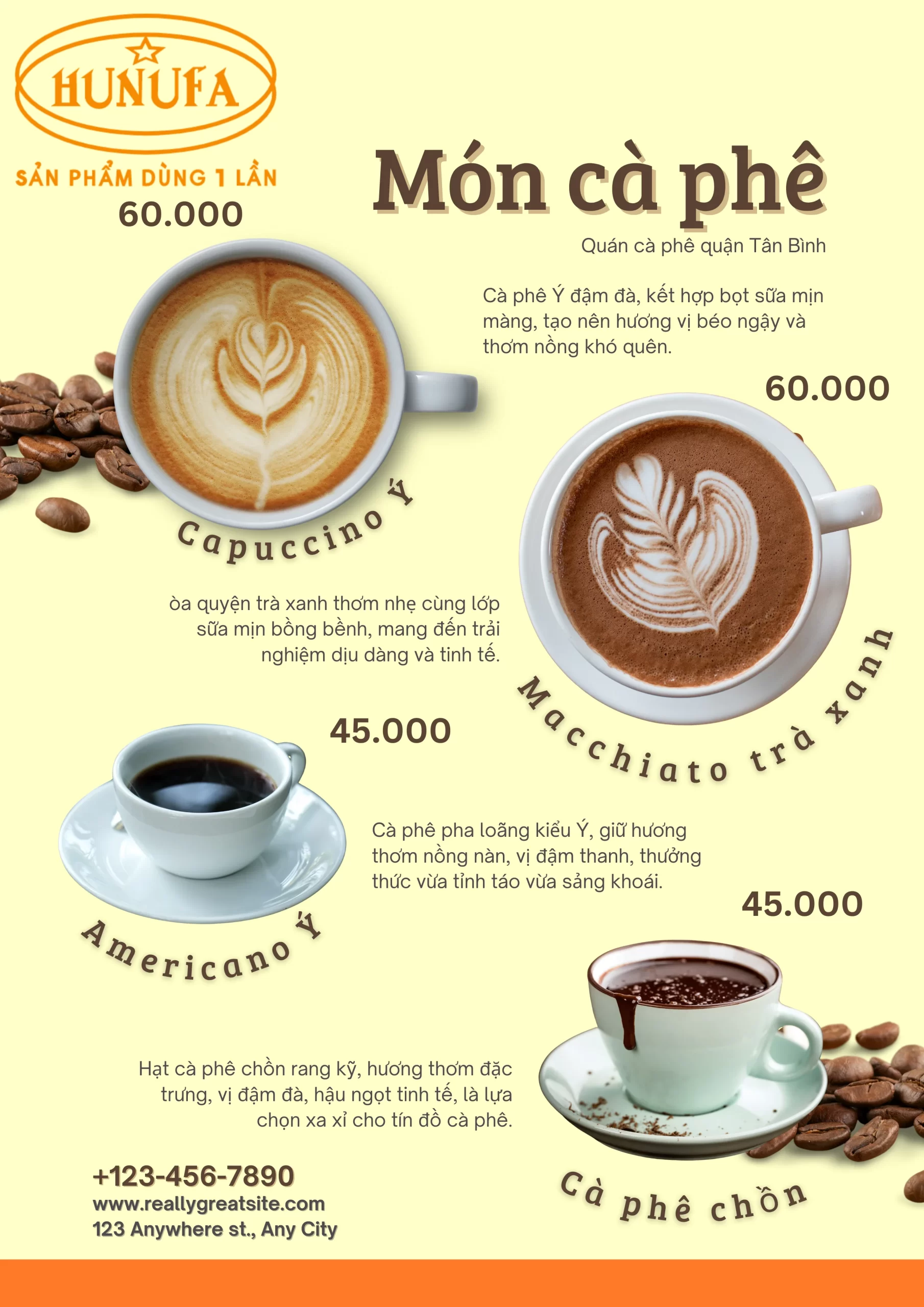 Thiết kế menu cafe