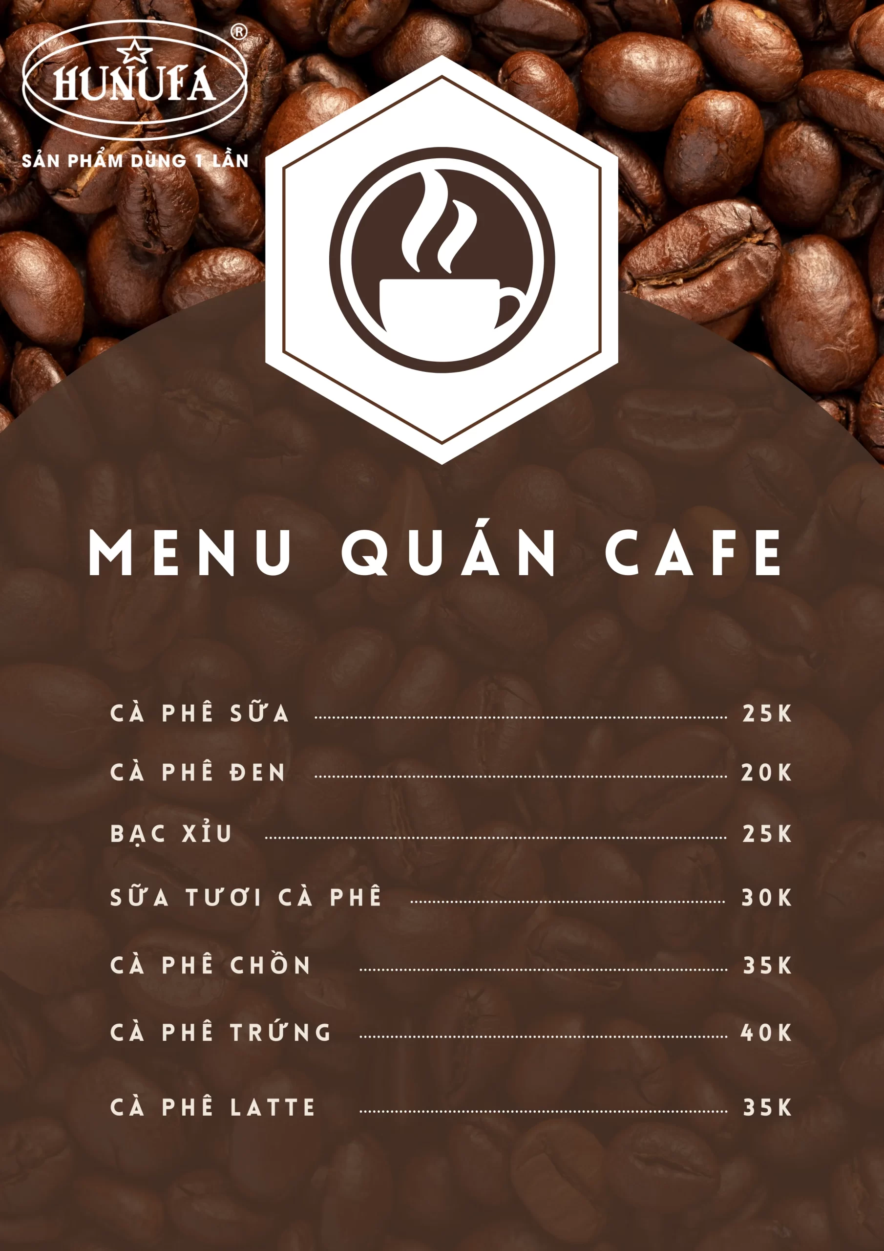 Thiết kế menu cafe