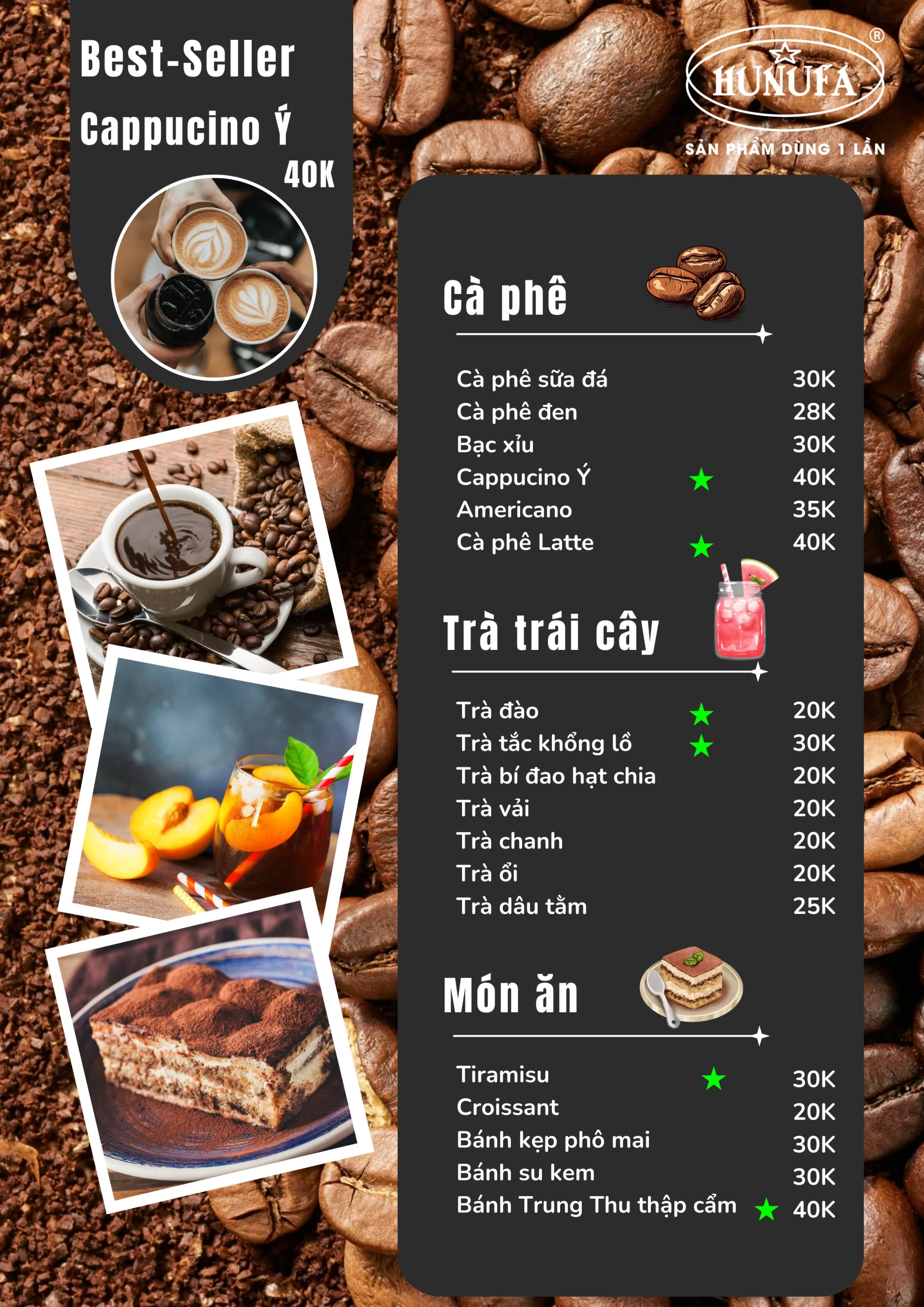 Thiết kế menu cafe
