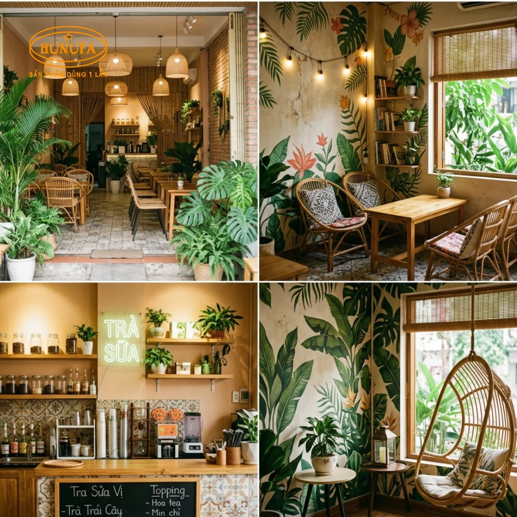 40+ Mẫu quán trà sữa nhỏ đẹp, đa dạng phong cách, dễ ứng dụng