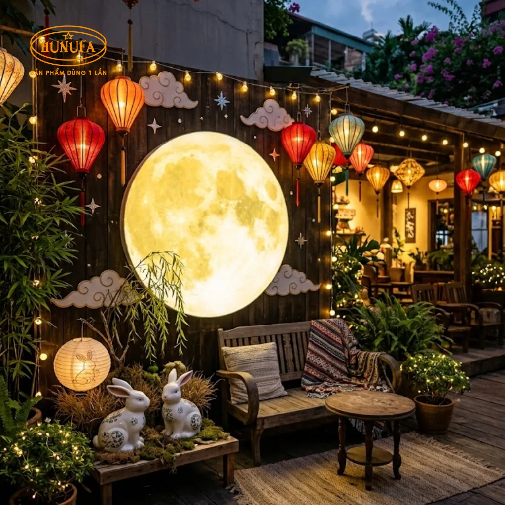 10+ Ý tưởng trang trí góc check in trung thu đẹp cho quán cafe
