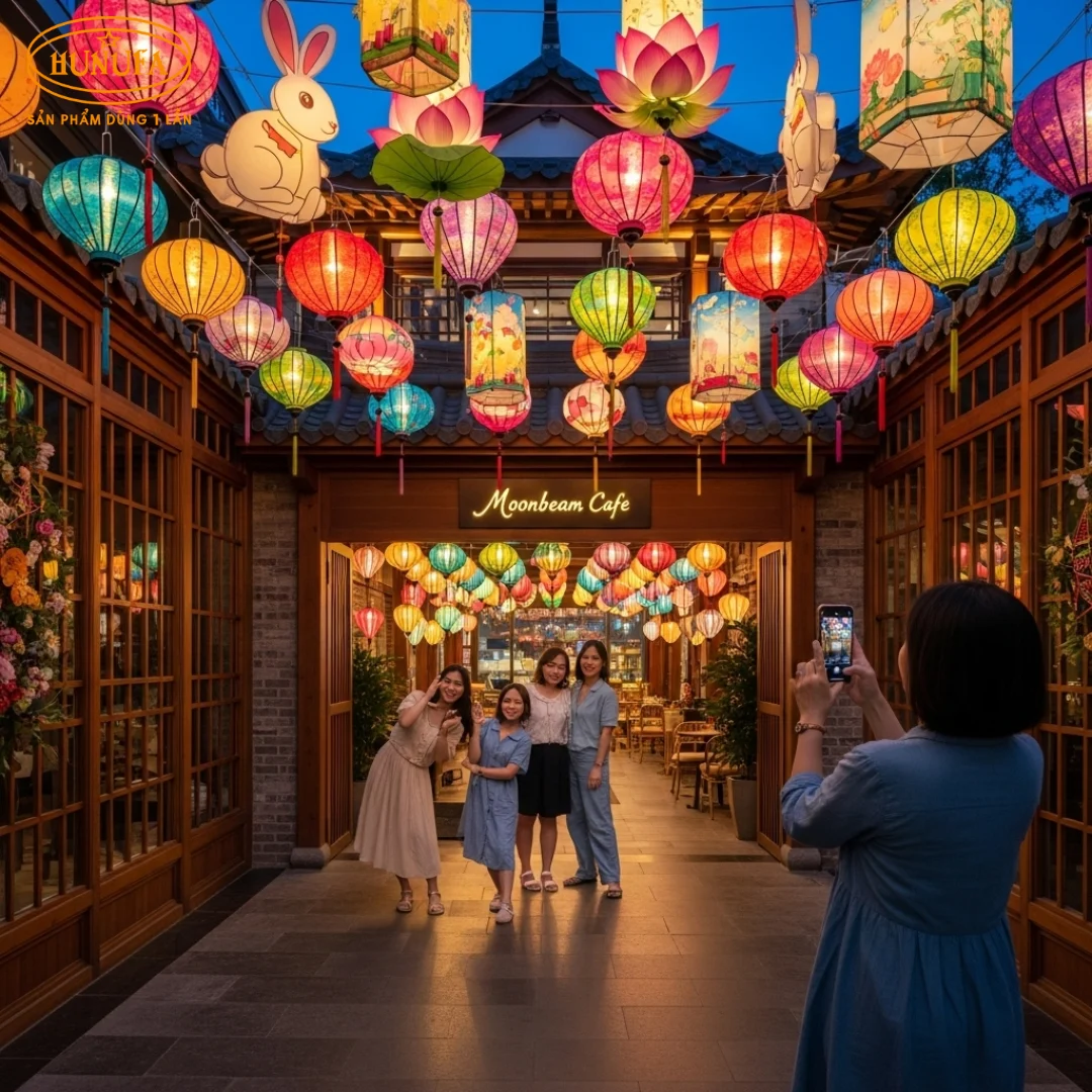 Gợi ý các cách trang trí góc check in Trung Thu đẹp mắt, hút mắt cho các quán cafe