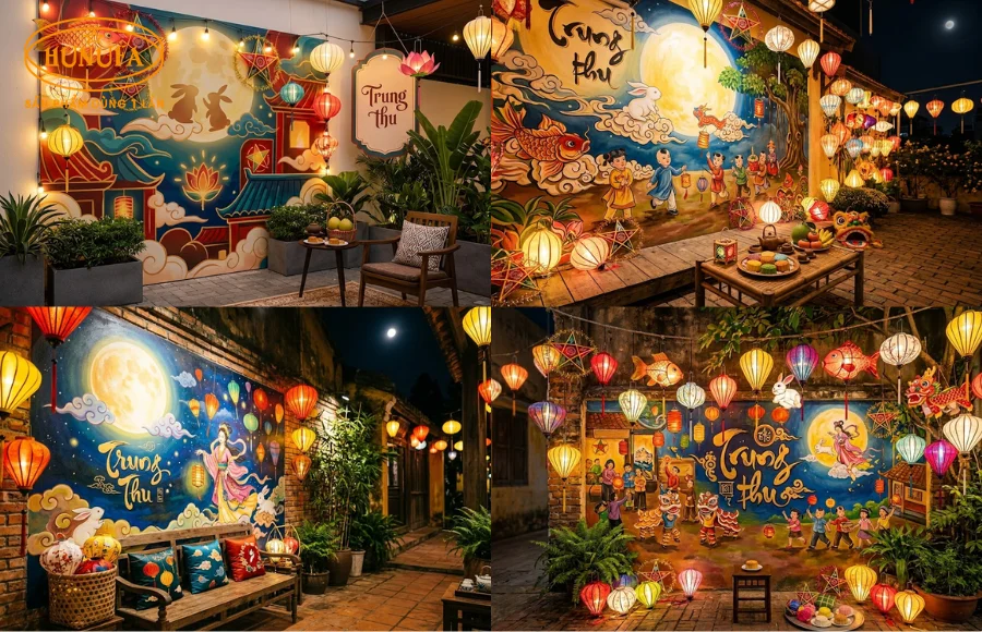 99+ Ý tưởng trang trí góc check in trung thu đẹp cho quán cafe