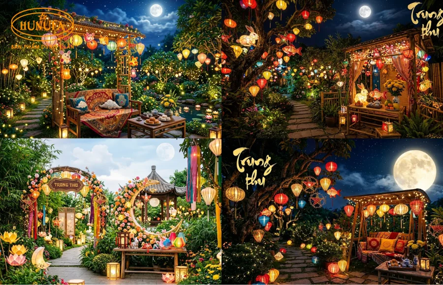 99+ Ý tưởng trang trí góc check in trung thu đẹp cho quán cafe