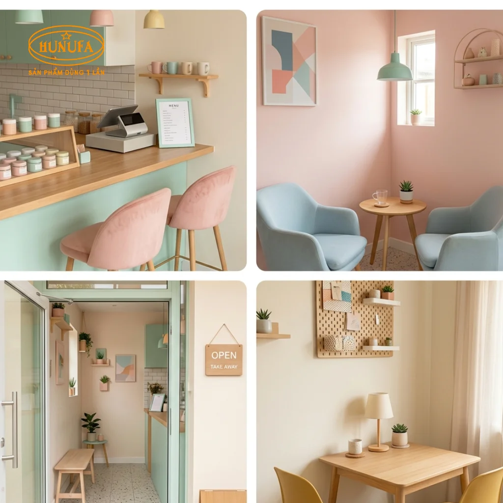 Cách decor trang trí quán trà sữa diện tích nhỏ, đơn giản, tối ưu không gian