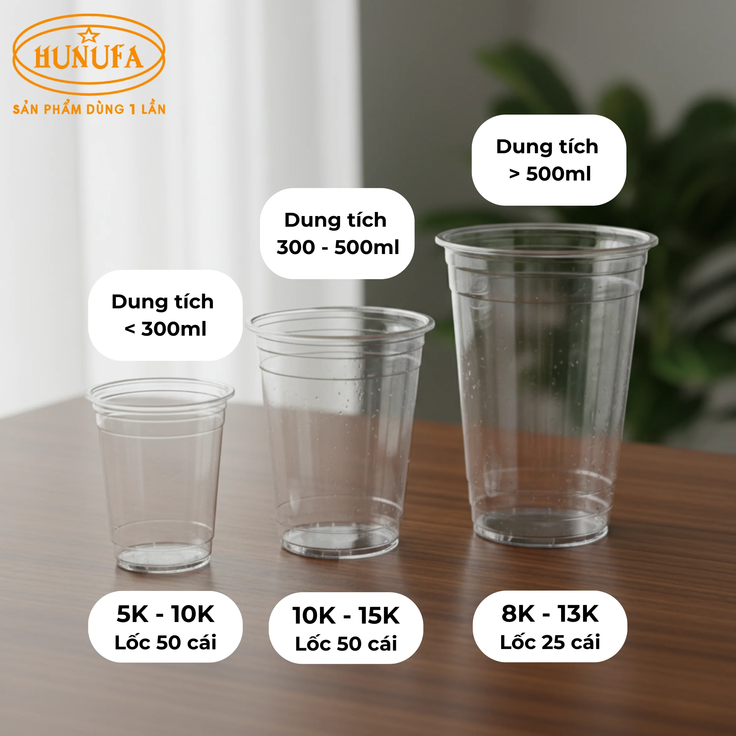 1 cây ly nhựa bao nhiêu cái, 1 lốc ly nhựa bao nhiêu tiền