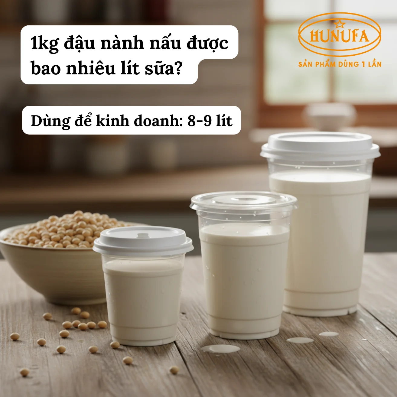 1 kg đậu nành nấu được bao nhiêu lít sữa?