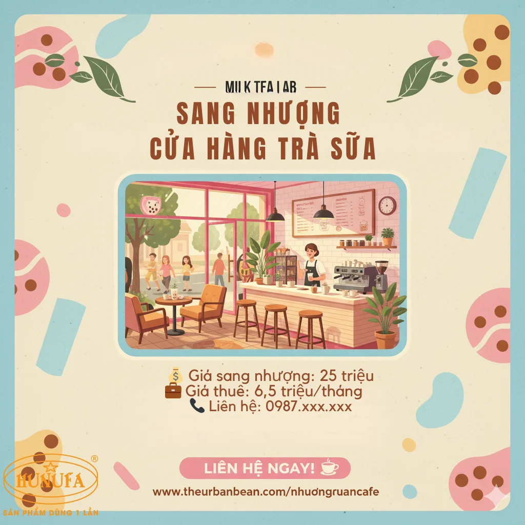 bài viết sang nhượng cửa hàng trà sữa