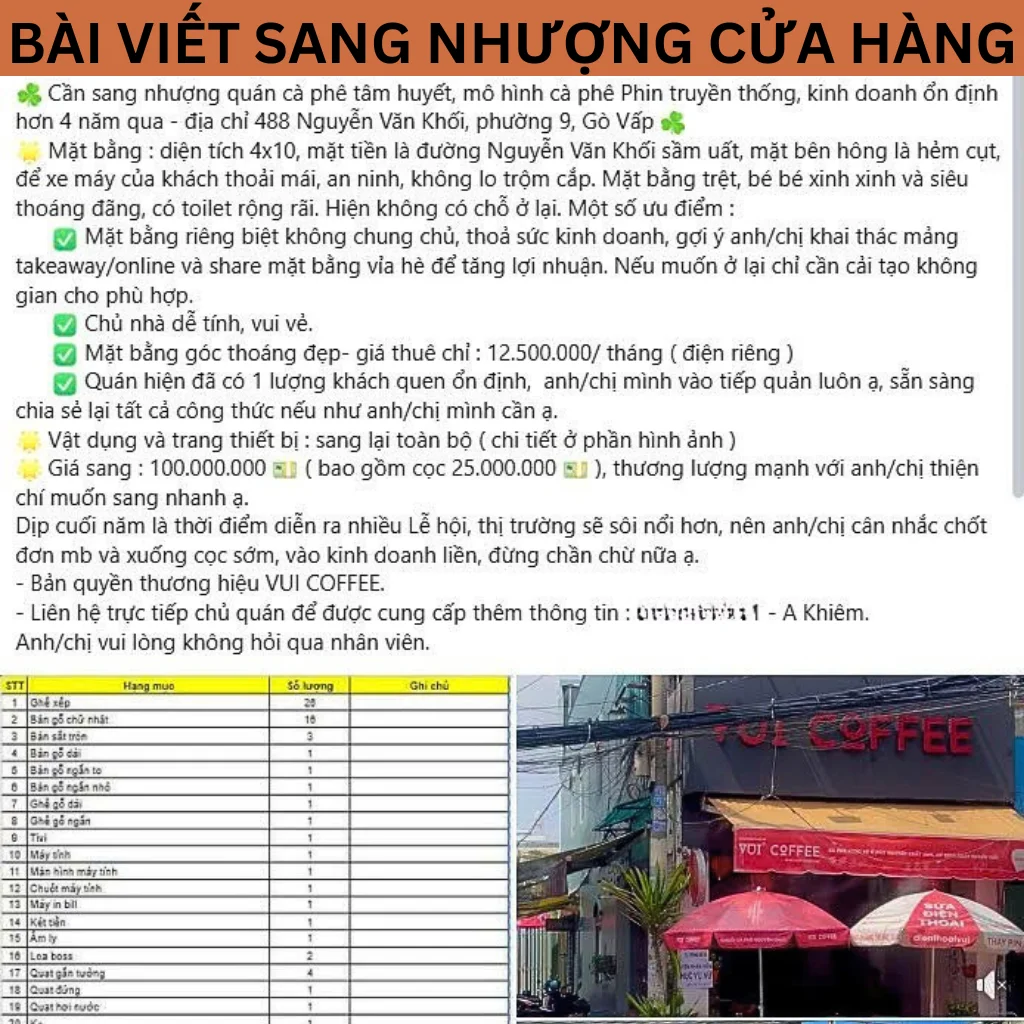 bài viết sang nhượng cửa hàng