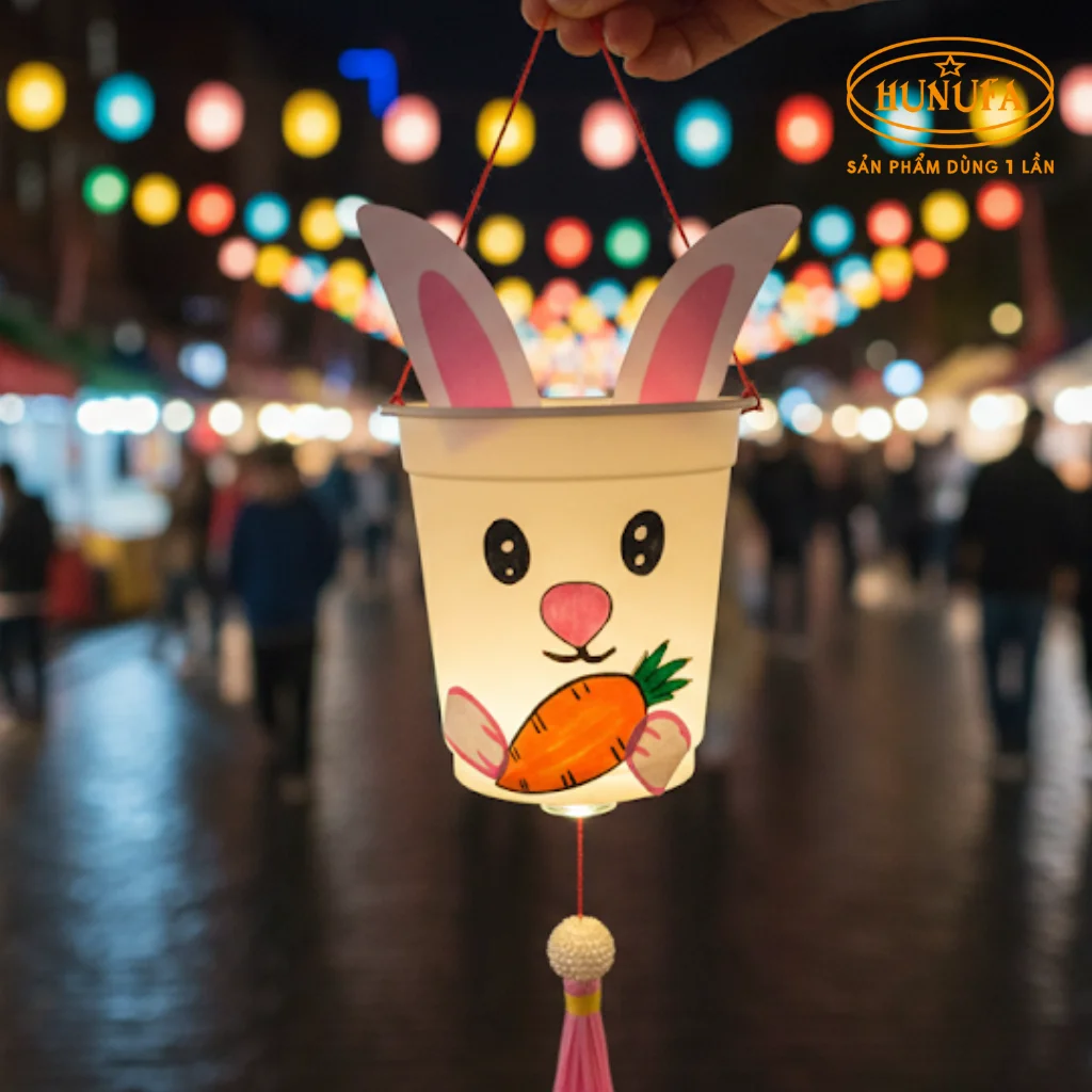 Cách làm lồng đèn bằng ly nhựa trang trí trung thu đơn giản