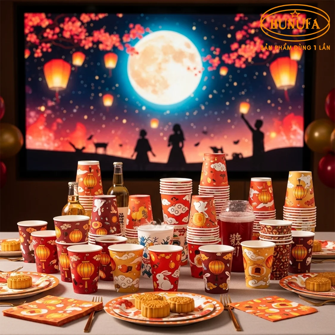 Cách trang trí background Trung Thu đẹp