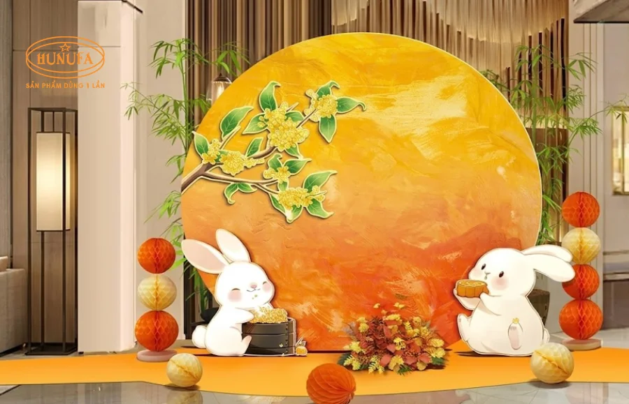 Mẫu trang trí background Trung Thu đẹp