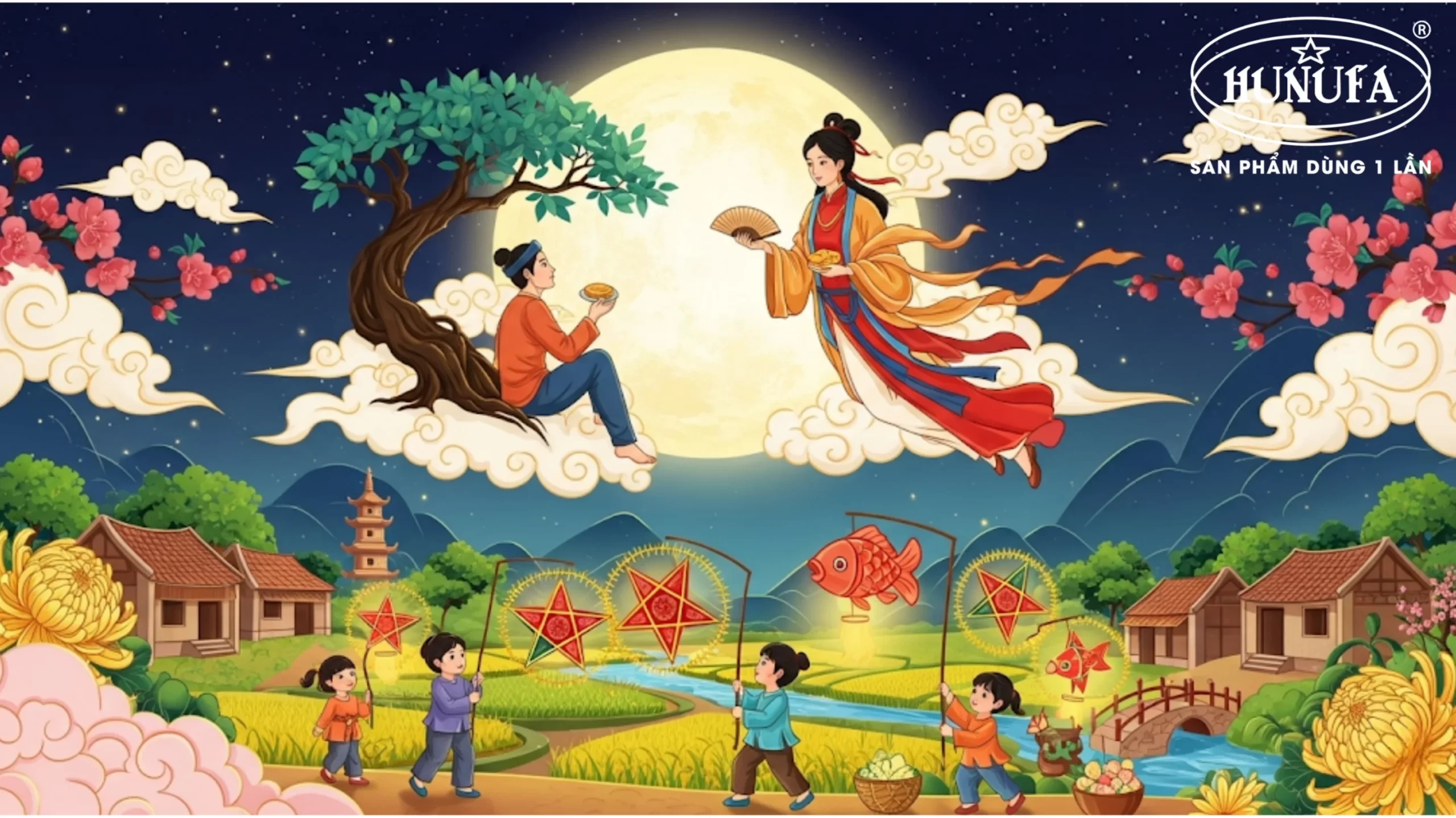 Cách trang trí background Trung Thu đẹp