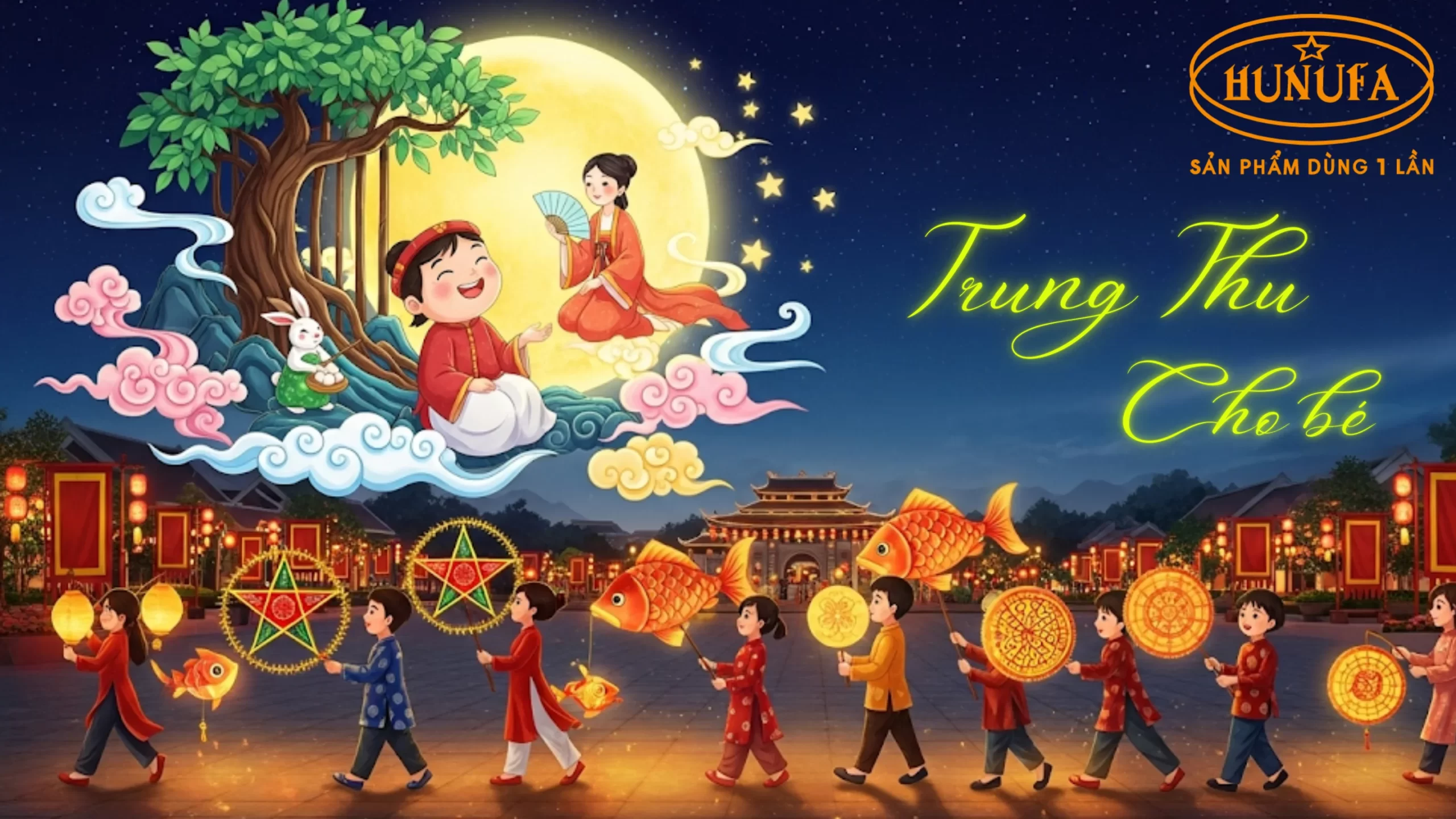 Cách trang trí background Trung Thu đẹp