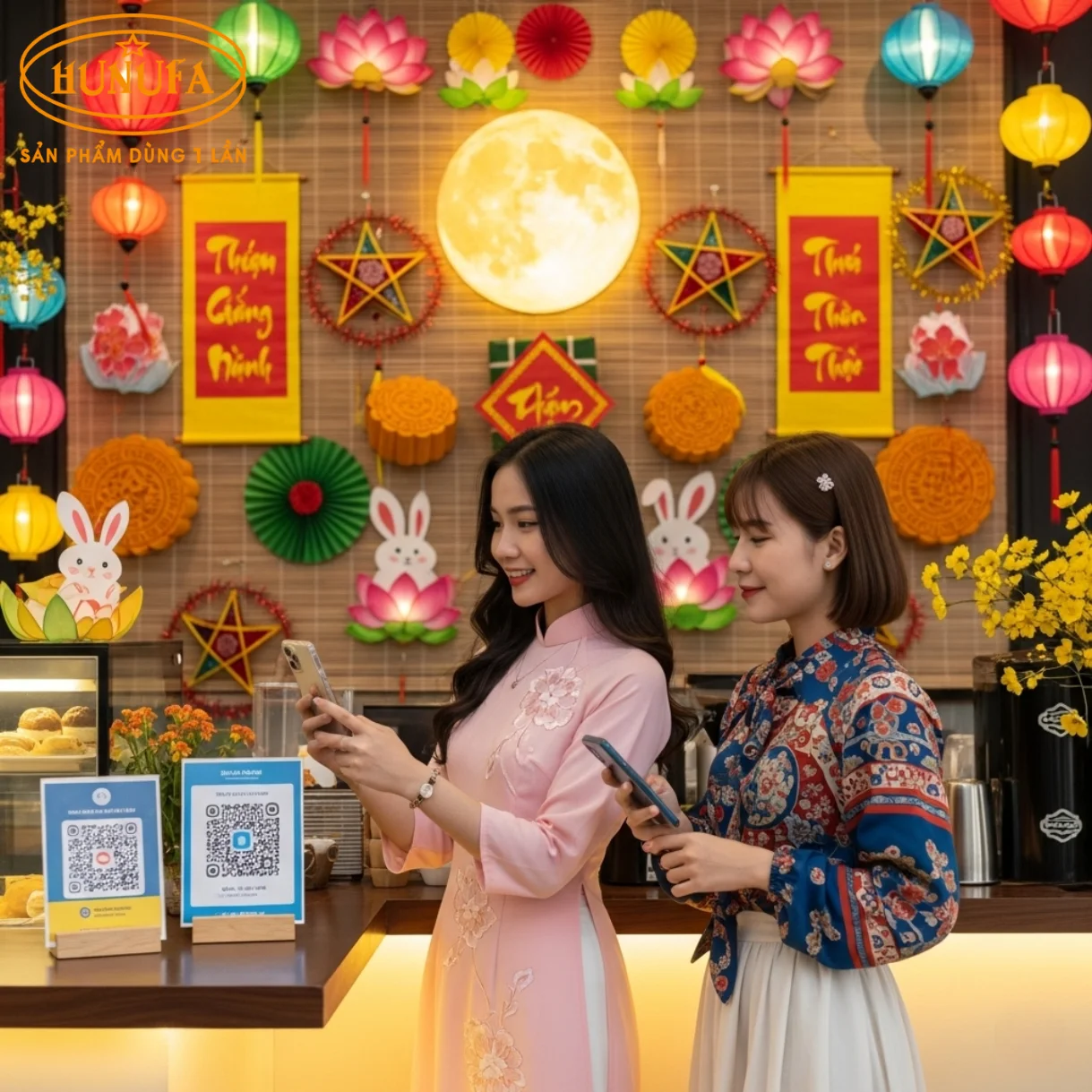 Cách trang trí background Trung Thu đẹp