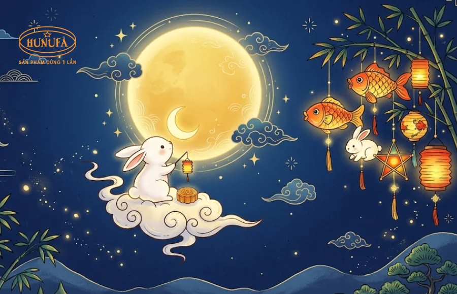 Mẫu trang trí background Trung Thu đẹp