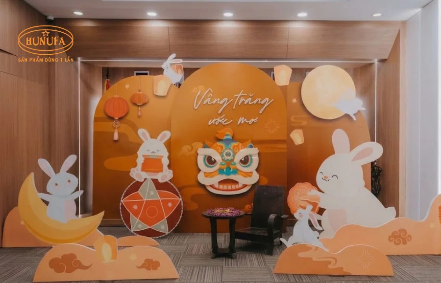 Mẫu trang trí background Trung Thu đẹp