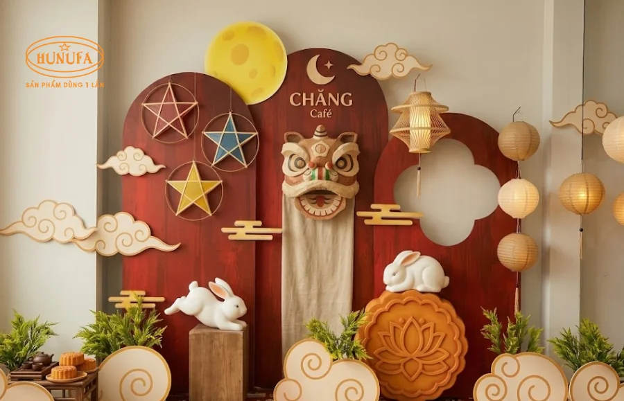 Mẫu trang trí background Trung Thu đẹp