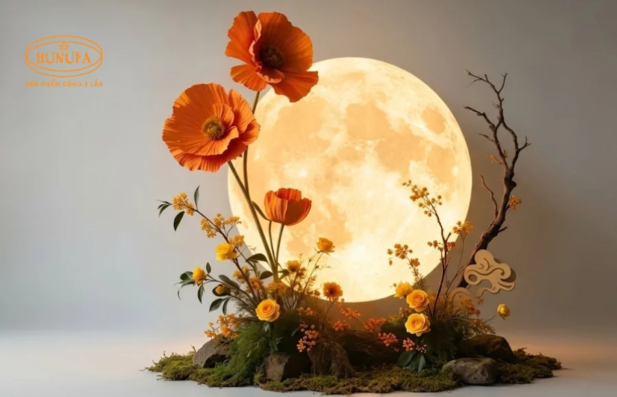 Mẫu trang trí background Trung Thu đẹp