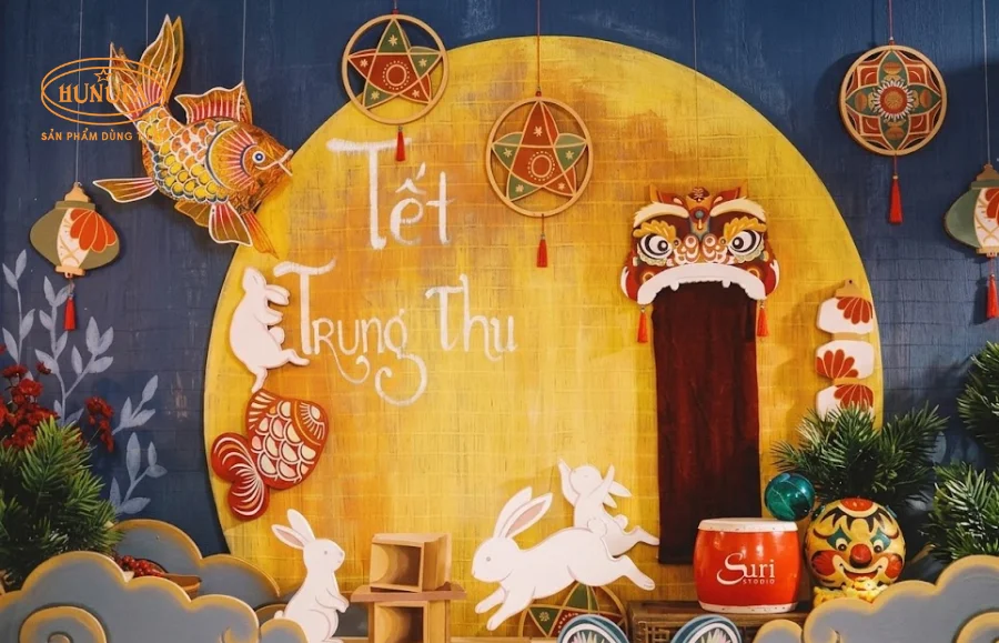 Mẫu trang trí background Trung Thu đẹp
