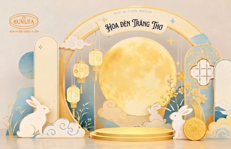 Mẫu trang trí background Trung Thu đẹp