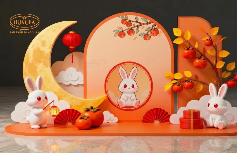 Mẫu trang trí background Trung Thu đẹp