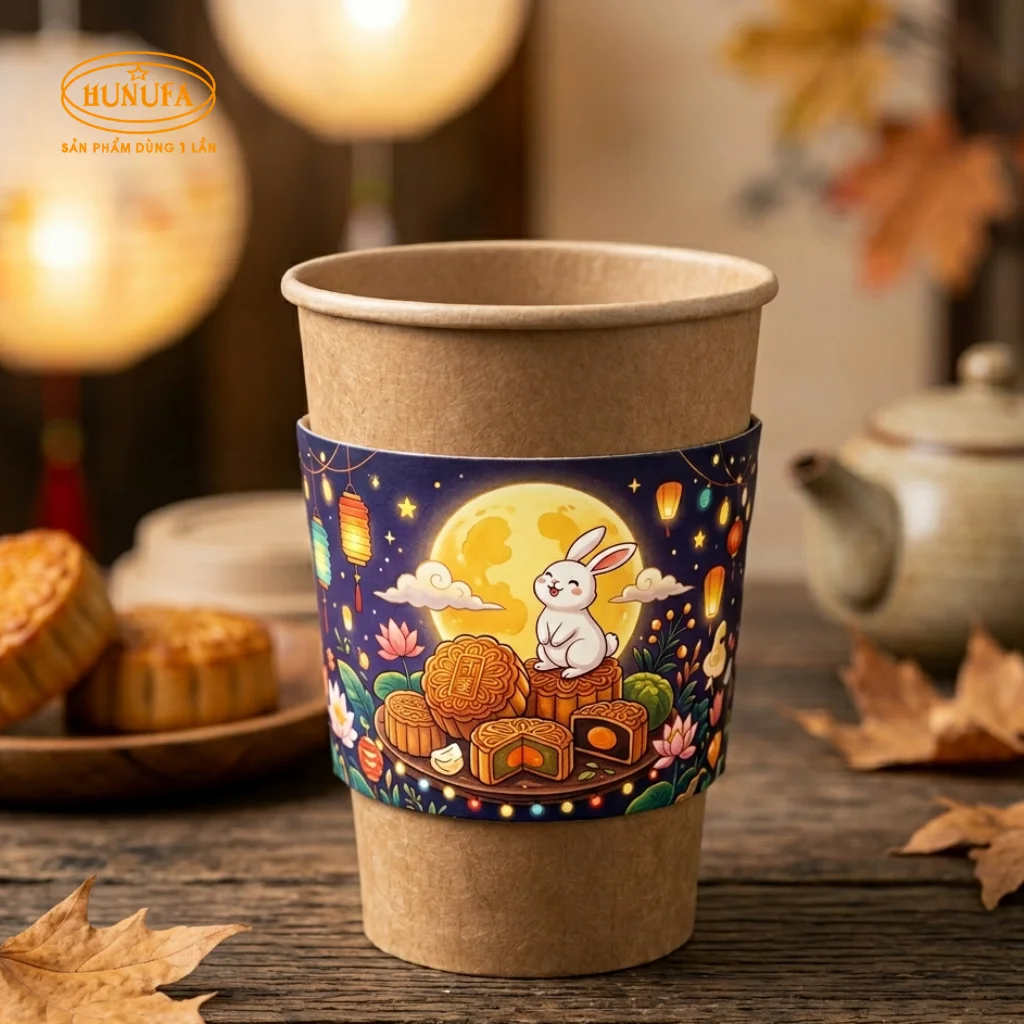 Cover ly Trung Thu được làm từ chất liệu giấy kraft hoặc giấy carton dày dặn, được in họa tiết Trung Thu nổi bật như chị Hằng, thỏ ngọc, lồng đèn, ánh trăng,...