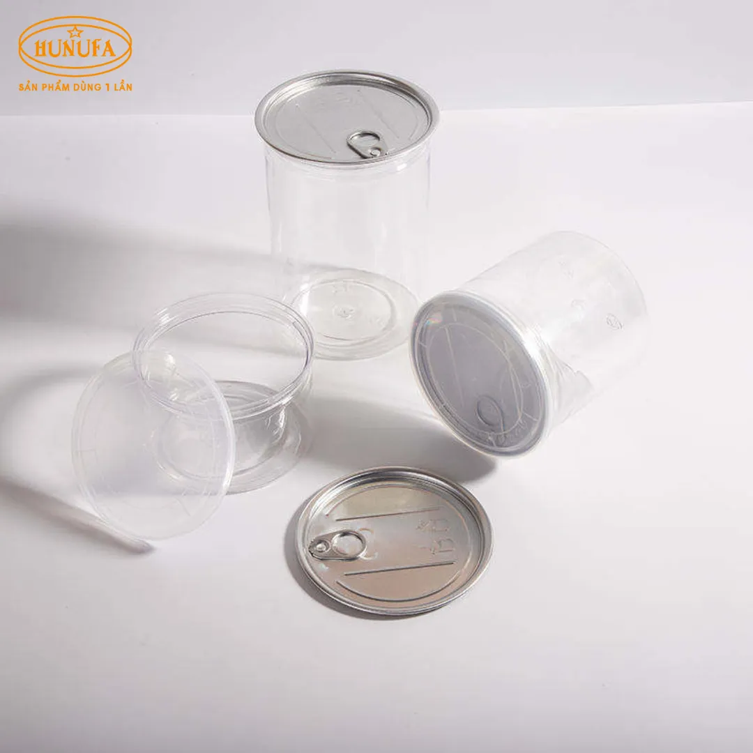 hủ nhựa PET nắp nhôm xé tiện lợi, giá rẻ, an toàn cho thực phẩm