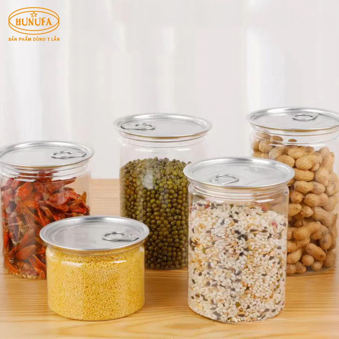 hủ nhựa PET nắp nhôm xé tiện lợi, giá rẻ, an toàn cho thực phẩm