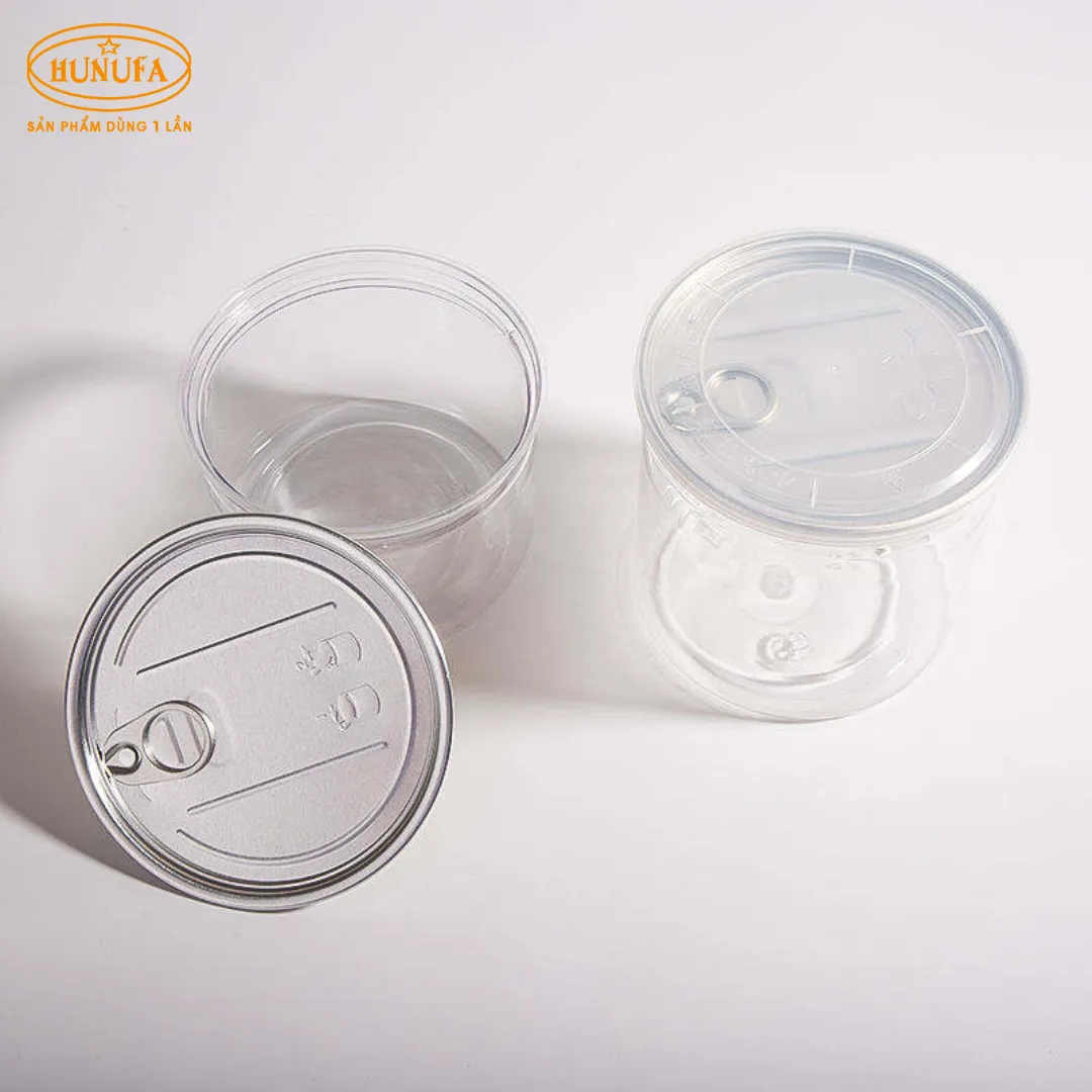 hủ nhựa PET nắp nhôm xé tiện lợi, giá rẻ, an toàn cho thực phẩm