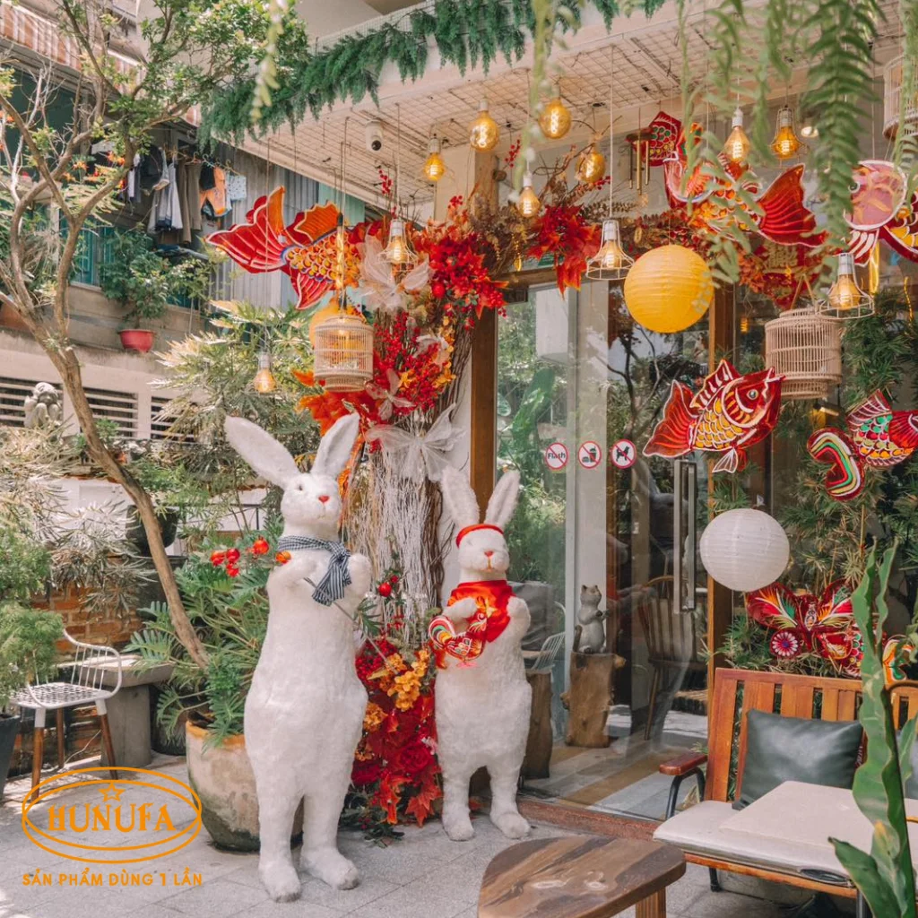 Quán cafe trang trí trung thu