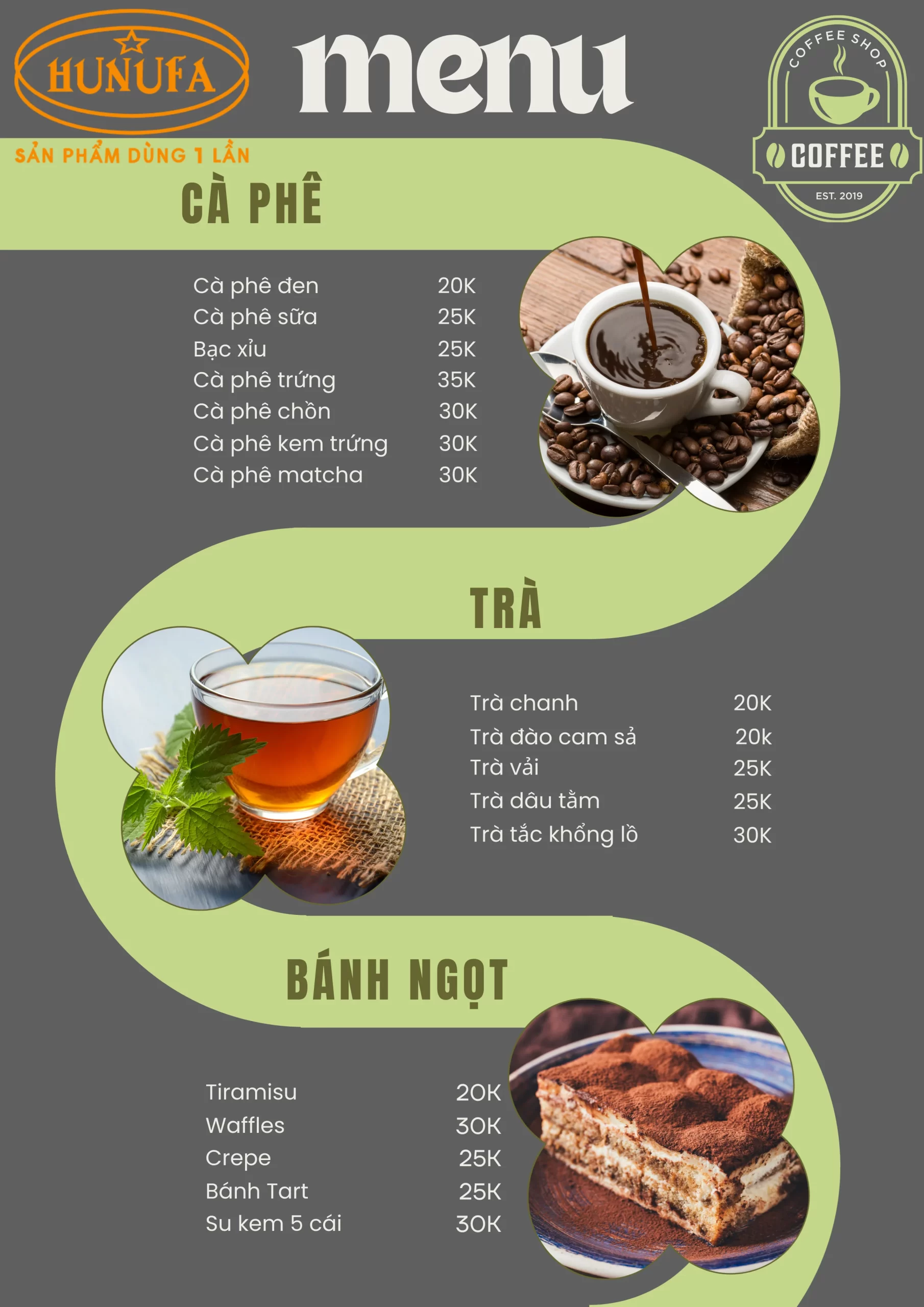 Thiết kế menu cafe