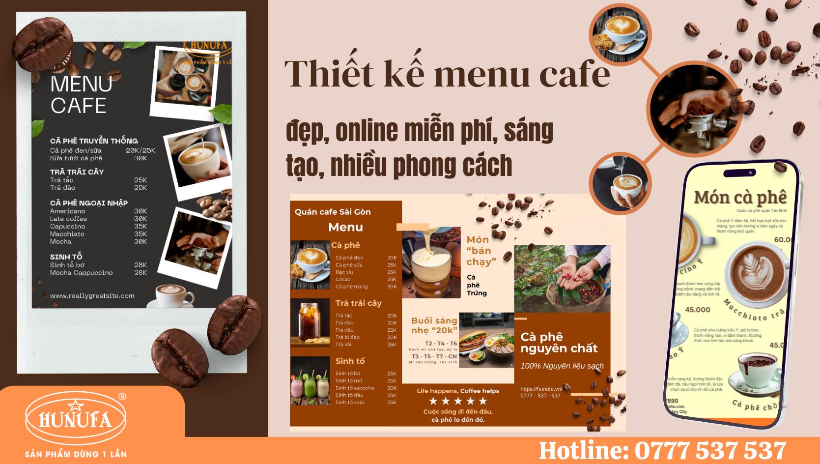 Thiết kế menu cafe