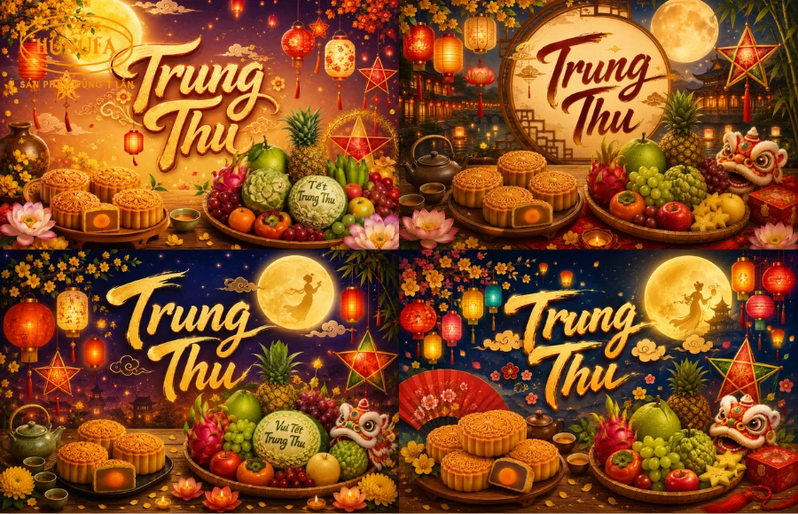 30+ Mẫu trang trí background Trung Thu đẹp, ấn tượng cho mọi không gian